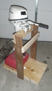 Outboard stand front view
