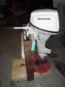 Outboard stand side view