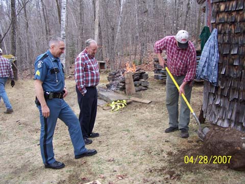 State workers hard at it