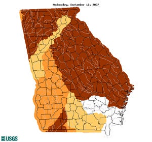 Georgia Drought Map