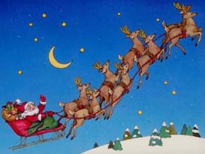 Santa and His Reindeer