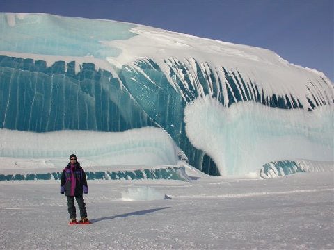 Giant Frozen Ice Wave on Lake Huron