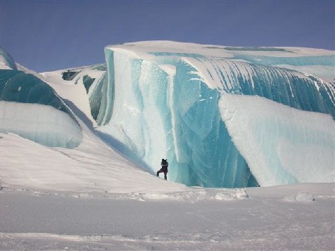 Giant Frozen Ice Wave on Lake Huron