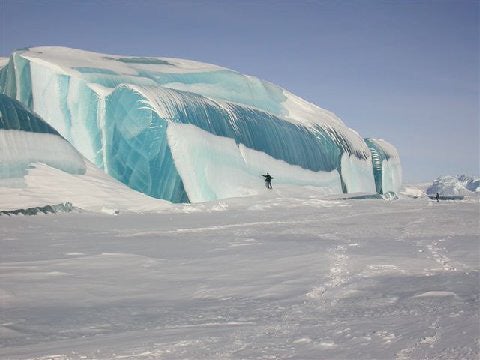 Giant Frozen Ice Wave on Lake Huron