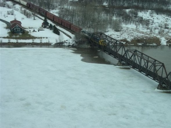 Train bridge over st. john river, van buren, maine 2009