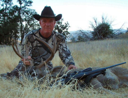 Hard to get a good self-portrait, but you can see how big the antlers are.
