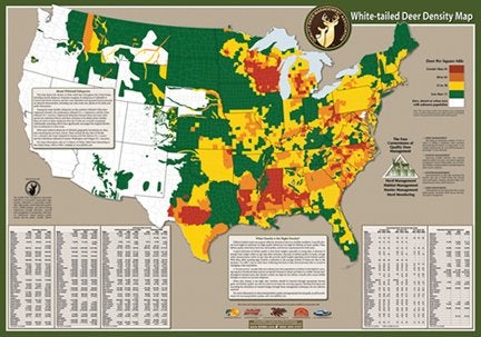 White Tailed Deer Population Map